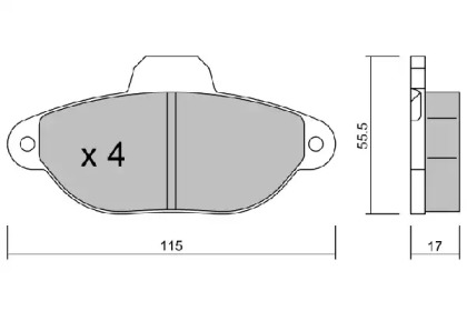 Комплект тормозных колодок AISIN BPFI-1006